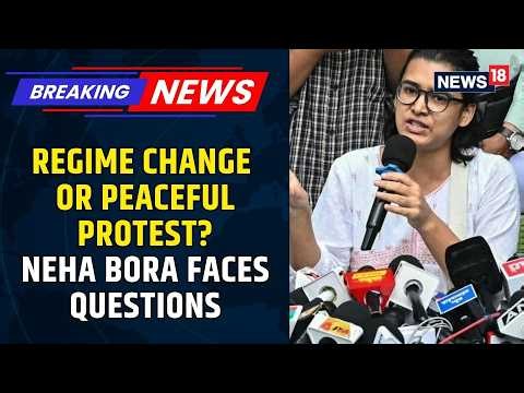 Neha Bora Faces Backlash Over Regime Change Question at Press Conference | Delhi Protest | News18