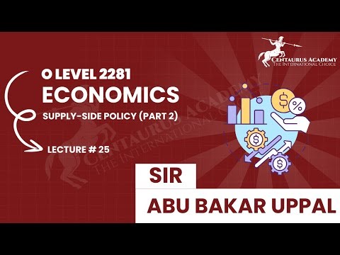25. O Levels Economics _ Supply-Side Policy (Part 2) _ Lecture 25