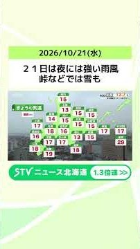 ２１日は夜には強い雨風 峠などでは雪も 北海道の天気予報【ゴゴテンキ】 #shorts