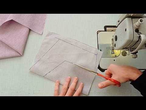 Sewing a ruffled neckline for a blouse. Sewing techniques for beginners.