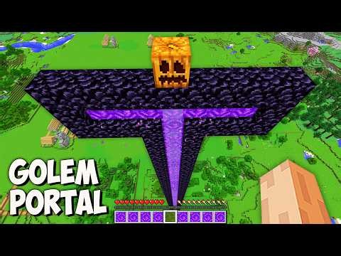 This is THE HIGHEST GOLEM PORTAL in Minecraft! I found THE BIGGEST PORTAL GOLEM!