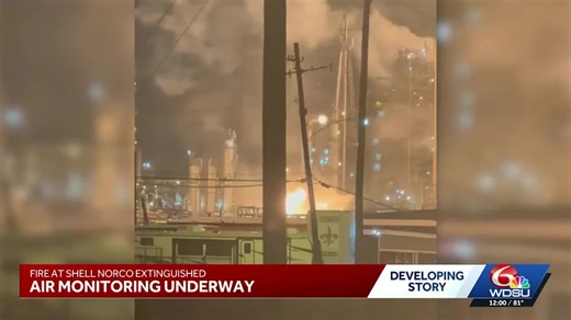 Wild video shows the moment an explosion led to a fire at Shell Norco