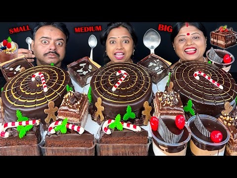 BIG vs MEDIUM vs SMALL SPOON FOOD EATING CHALLENGE VIRAL VIDEO & PUNISHMENT CHOCOLATE CHALLENGE ASMR