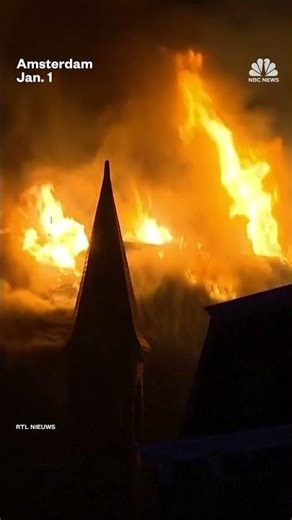 A fire ripped through the historic Vondel Church in the early hours of New Year's Day