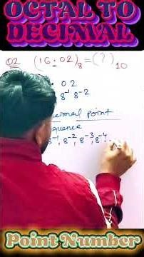 Octal to Decimal Conversion (Floating point Number) || By Ahmad Sir