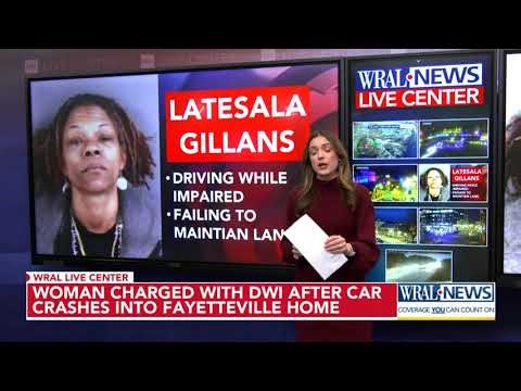 Fayetteville woman facing DWI charges after accused of crashing car into home