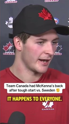 Martin says Team Canada had McKenna’s back after a tough start vs. Sweden ✊🇨🇦 #WorldJuniors