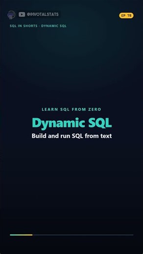 EP78 Dynamic SQL and sp executesql