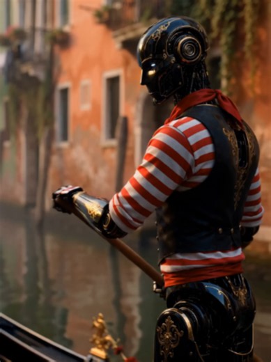 Venice in 2050... a robot gondolier! 😱🤖🚤 #robot #ai #venice