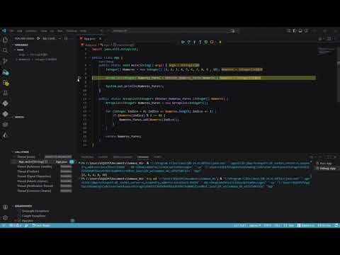 Ejemplo de Debugging para Java en Visual Studio Code