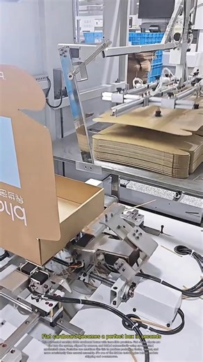 Automatic Cardboard Box Folding Machine in Modern Packaging Factory #9work