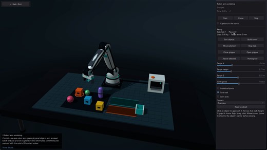 Makarov Physics Suite — Robot Arm Workshop