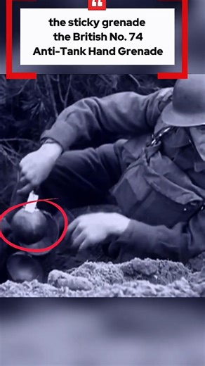 the sticky grenade, officially the British No. 74 Anti-Tank Hand Grenade #ww2 #history
