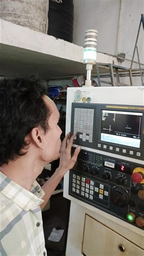 Cnc Training In Workshop |Manual Programming In Fanuc Controller #cnc #technology #short #shorts