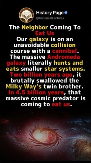 Andromeda's Unavoidable Collision: The Galactic Predator Coming To Eat Us In 4.5 Billion Years