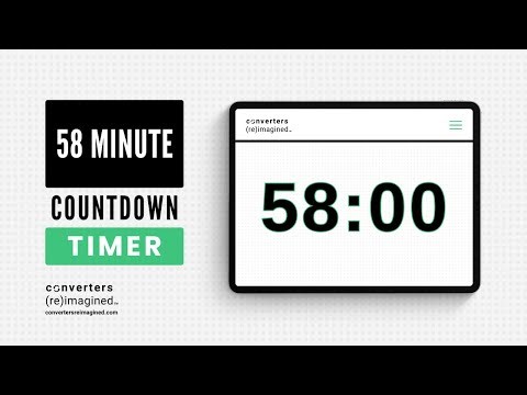 58 Minute Timer with Alarm | 58 Minute Countdown Timer with Alarm Sound
