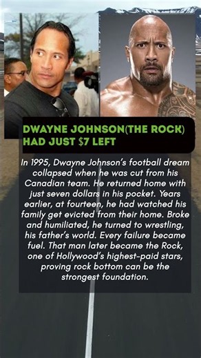 Dwayne Johnson Had Only $7 Left 😢 The Rock’s Real Story