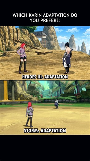 WHICH KARIN ADAPTATION DO YOU PREFER? _ HEROES 3 VS STORM | #1Otaku2 #naruto #shorts