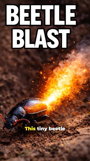 Beetle Blast 💥 The Bug That Fires a Chemical Explosion #BeetleBlast #BombardierBeetle #naturefacts