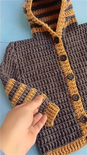 crochet baby cardigan jacket #crochet #foryou #crochetcrosai #new #sweater #cardigan #short