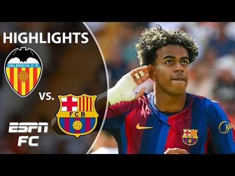 LAMINE YAMAL BRACE ⚽⚽ Valencia vs. Barcelona | LALIGA Highlights | ESPN FC
