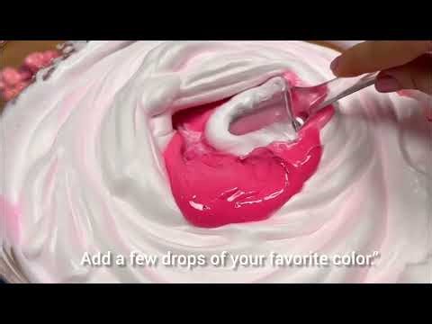 🧁 DIY Fluffy Slime – Super Soft & Satisfying!