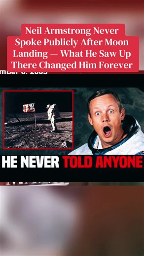 Neil Armstrong Never Spoke Publicly After Moon Landing — What He Saw Up There Changed Him Forever #neilarmstrong #themoon #nasa #foryou