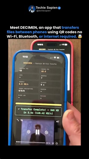 This App Transfers Files Without Wi-Fi, Bluetooth, or Internet Using QR Codes! 📱⚡