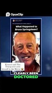 Trump Body Shaming Bruce Springsteen for plastic surgery #trump#kimmel #brucespringsteen #uspolitics