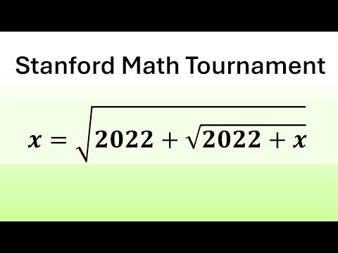 A Fascinating Irrational Equation | Stanford Math Tournament 2022