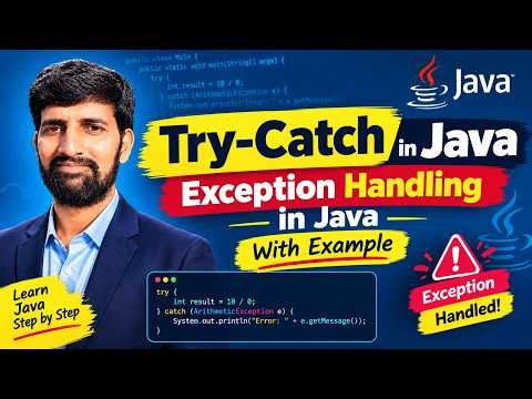 Try-Catch in Java | Exception Handling in Java with Example | Java Programming