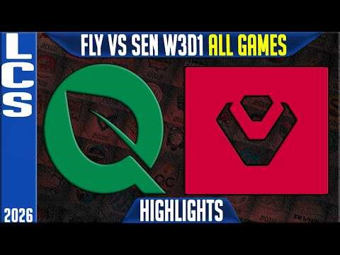 FLY vs SEN Highlights ALL GAMES | LCS Spring 2026 W3D1 | FlyQuest vs Sentinels