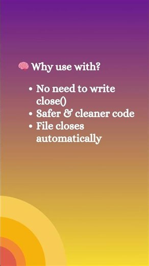 Python with Statement Explained in 20 Sec! ⚡#shorts #learnpython #pythonforbeginners #python #file