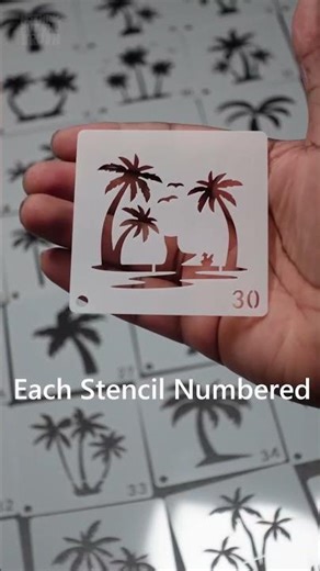 AWESOME Palm Tree Stencils for Painting #paining #art #stencils