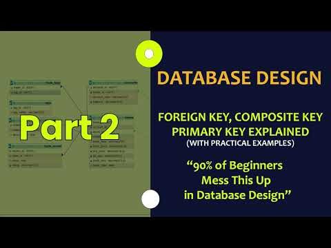 Database design, foreign key, composite key and primary key explained - part 2