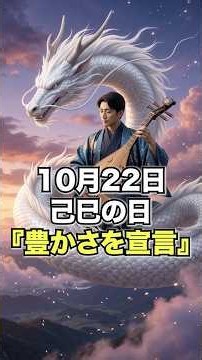 10月22日 己巳の日 『豊かさを宣言』#開運行動 #意識の使い方