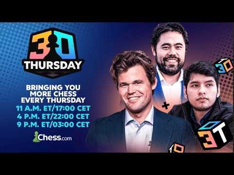 Jul 02, 2026 - Chess.com 3 0 Thursday Tournament (Morning Event) Featuring Magnus Carlsen!