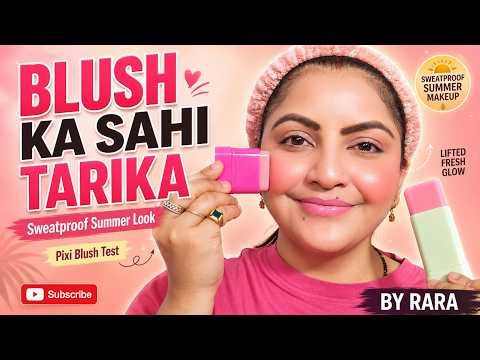How to Apply Blush in Summer | Sweatproof Heatproof Makeup | Easy Look #pixiblush #blush #makeup