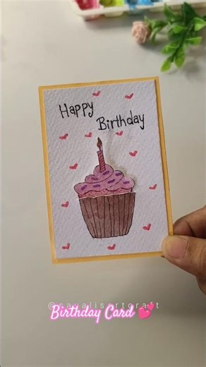 STUNNING Handmade Birthday Card You'll LOVE! #papercraft #shorts #diy #birthdaycard #minicard #art