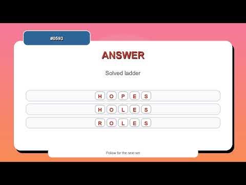 Word Ladder Challenge #0593 | 10 Word Ladder Practice Puzzles