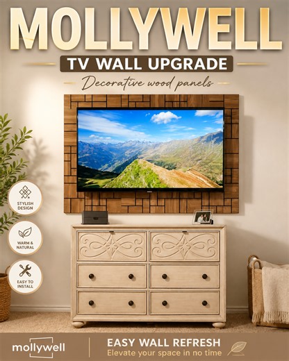 Watch Mollywell Decorative Wall Panels | Easy TV Wall Upgrade on Amazon Live