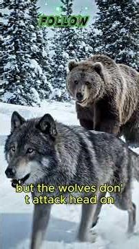 6 Wolves vs Giant Grizzly Bear | The Battle for Survival in Yellowstone