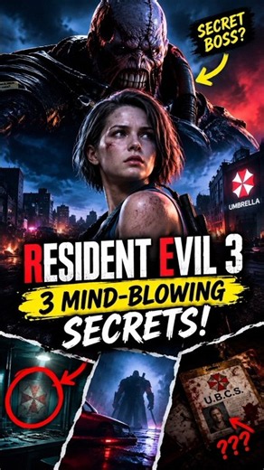 3 Mind-Blowing Secrets of Resident Evil 3! 🧟‍♂️ #shorts (PART-1)