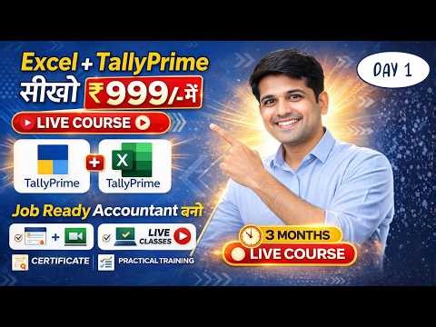 Live Adv Excel + TallyPrime Training 🔥 | Beginner to Advanced | Full Course @ ₹999
