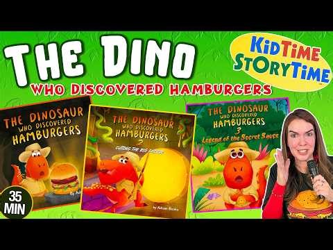 The DINOSAUR Who Discovered Hamburgers TRILOGY | 3 stories | dinosaur read aloud | 35 min read aloud
