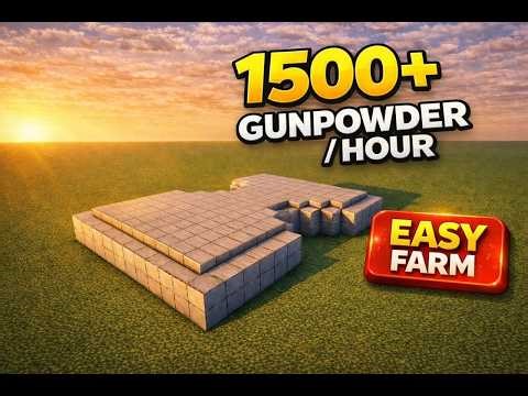 EASY Minecraft Gunpowder Farm – 1500+ Gunpowder Per Hour!