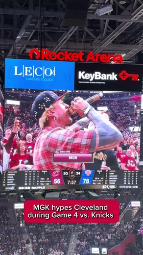#MGK fires up #Cleveland during Game 4 vs. Knicks