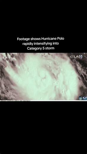 Footage shows Hurricane Polo rapidly intensifying into Category 5 storm off the coast of Mexico and Southern California . #hurricane #polo #hurricanepolo #weather #california