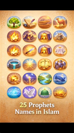 25 Prophets Names in Islam 🌙 | Learn Anbiya Names