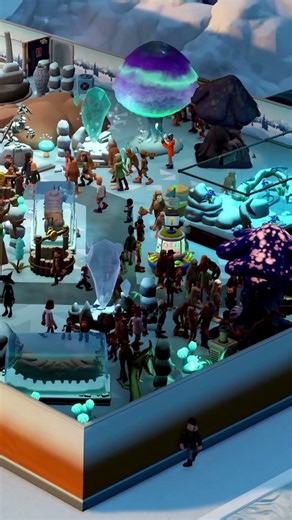 Building a Frozen alien planet in Two Point Museum!